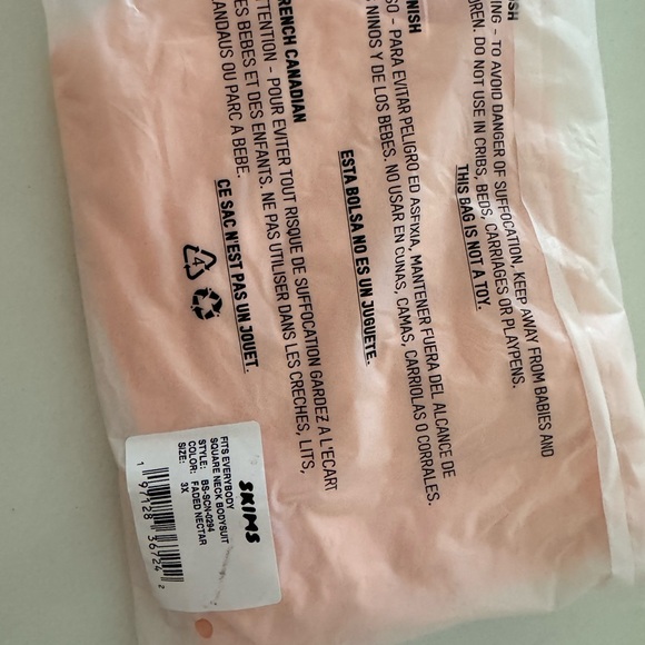 SKIMS Fits Everybody Square Neck Bodysuit Faded Nectar 3X BNWT - Picture 3 of 3